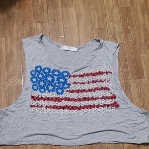 Gray Sleeveless Muscle Tee (AB1)